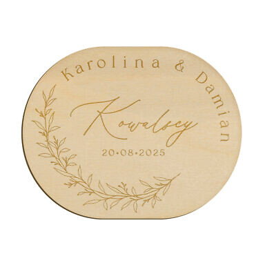 Magnes owal z grawerem wzór 21