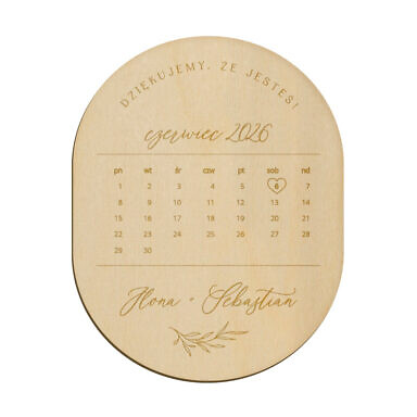 Magnes owal z grawerem wzór 31