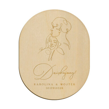 Magnes owal z grawerem wzór 35