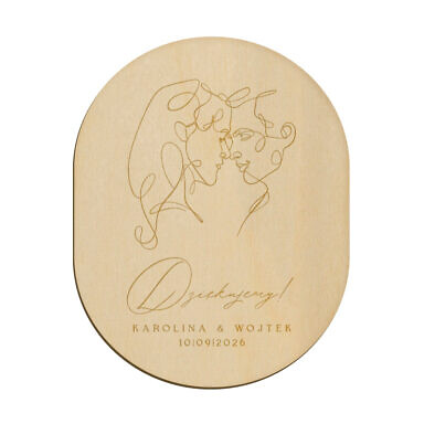 Magnes owal z grawerem wzór 38