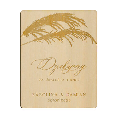 Magnes prostokąt z grawerem wzór 10