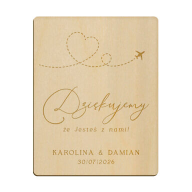 Magnes prostokąt z grawerem wzór 11