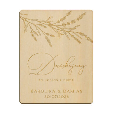 Magnes prostokąt z grawerem wzór 12