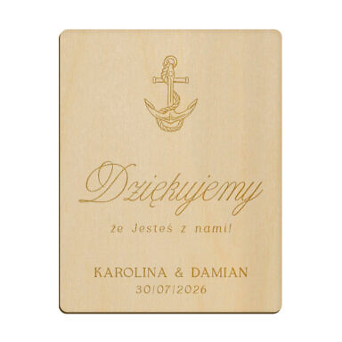 Magnes prostokąt z grawerem wzór 13