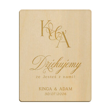 Magnes prostokąt z grawerem wzór 15