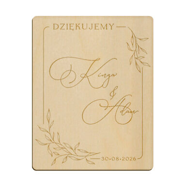 Magnes prostokąt z grawerem wzór 16