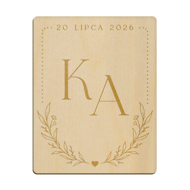 Magnes prostokąt z grawerem wzór 17