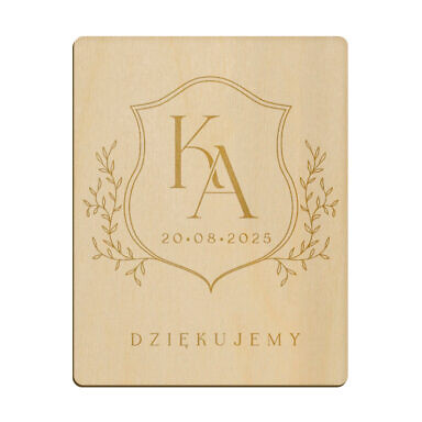 Magnes prostokąt z grawerem wzór 18