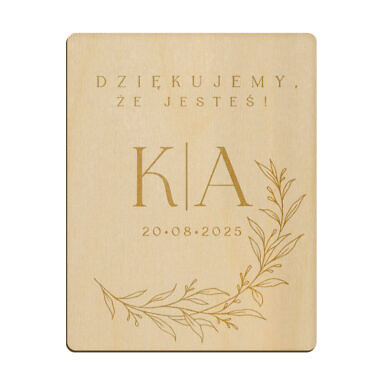 Magnes prostokąt z grawerem wzór 19