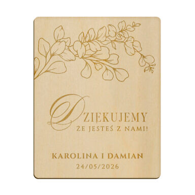 Magnes prostokąt z grawerem wzór 2