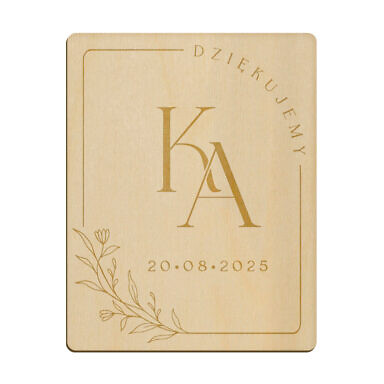 Magnes prostokąt z grawerem wzór 20