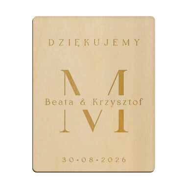 Magnes prostokąt z grawerem wzór 22