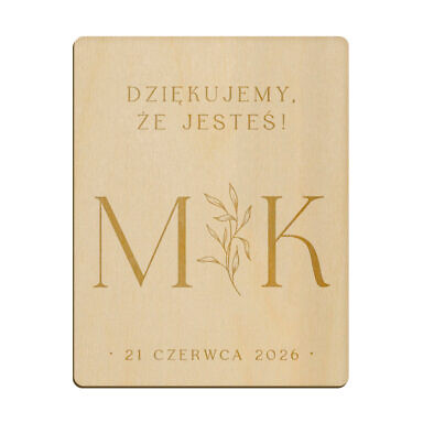 Magnes prostokąt z grawerem wzór 23