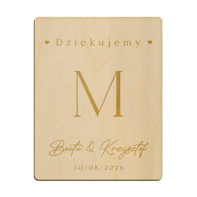 Magnes prostokąt z grawerem wzór 24