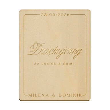 Magnes prostokąt z grawerem wzór 25