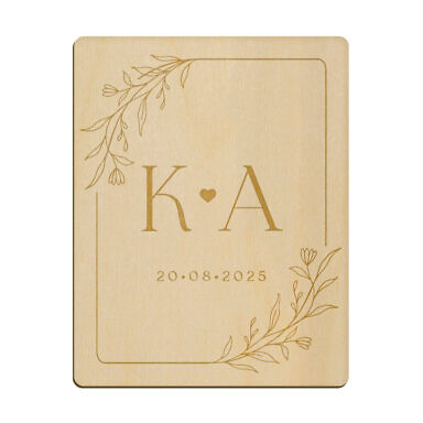 Magnes prostokąt z grawerem wzór 26