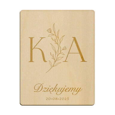 Magnes prostokąt z grawerem wzór 27