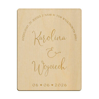 Magnes prostokąt z grawerem wzór 28