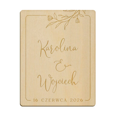 Magnes prostokąt z grawerem wzór 29