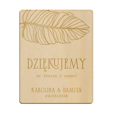 Magnes prostokąt z grawerem wzór 3