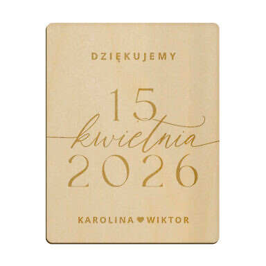 Magnes prostokąt z grawerem wzór 30