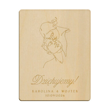 Magnes prostokąt z grawerem wzór 34