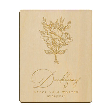 Magnes prostokąt z grawerem wzór 39