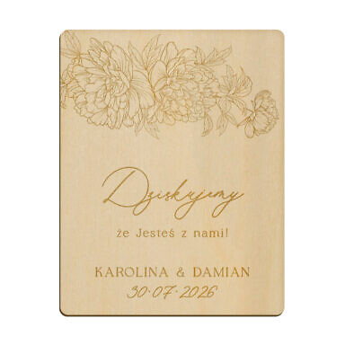 Magnes prostokąt z grawerem wzór 5