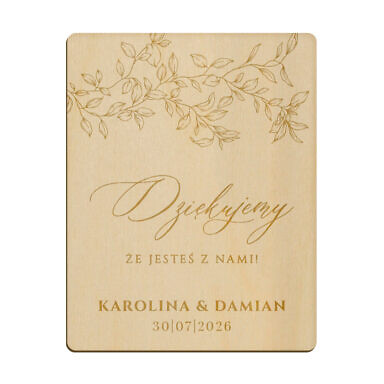 Magnes prostokąt z grawerem wzór 7