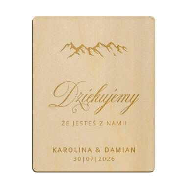 Magnes prostokąt z grawerem wzór 8