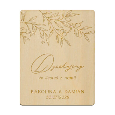 Magnes prostokąt z grawerem wzór 9