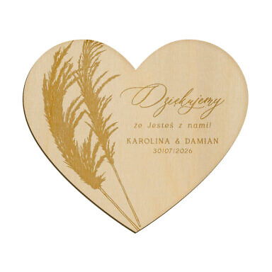 Magnes serce z grawerem wzór 10