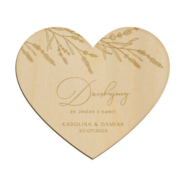 Magnes serce z grawerem wzór 12