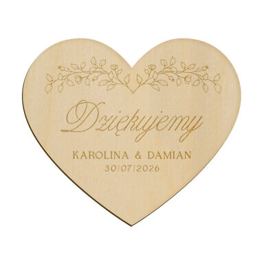 Magnes serce z grawerem wzór 14