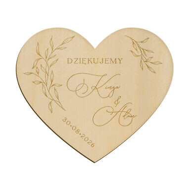 Magnes serce z grawerem wzór 16