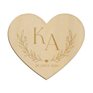 Magnes serce z grawerem wzór 17