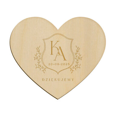 Magnes serce z grawerem wzór 18