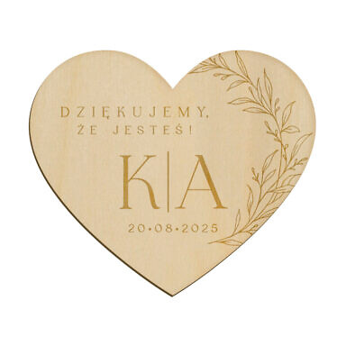 Magnes serce z grawerem wzór 19