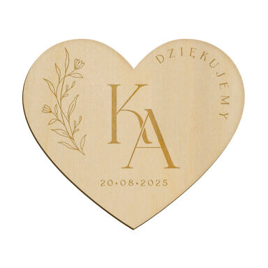 Magnes serce z grawerem wzór 20