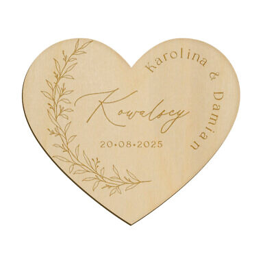 Magnes serce z grawerem wzór 21