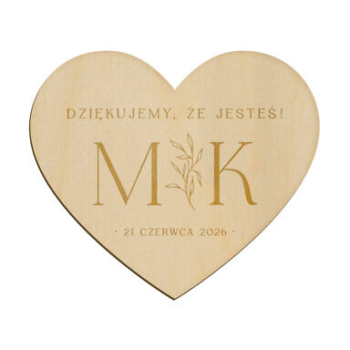 Magnes serce z grawerem wzór 23
