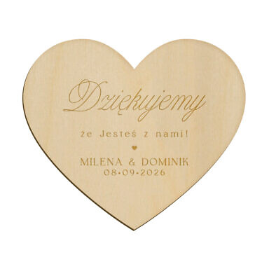 Magnes serce z grawerem wzór 25