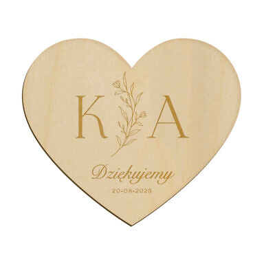 Magnes serce z grawerem wzór 27