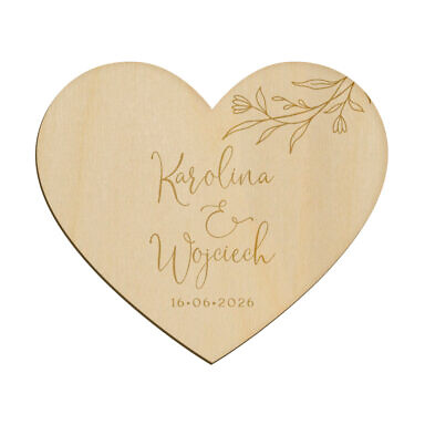 Magnes serce z grawerem wzór 29