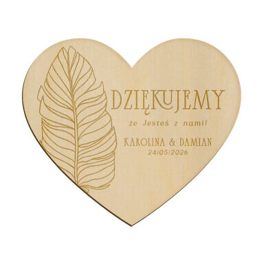 Magnes serce z grawerem wzór 3