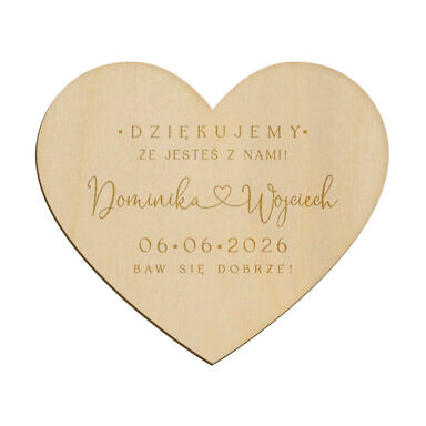 Magnes serce z grawerem wzór 32