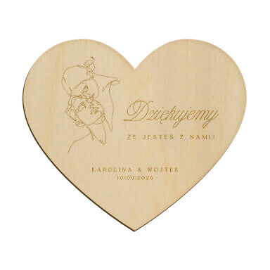 Magnes serce z grawerem wzór 34