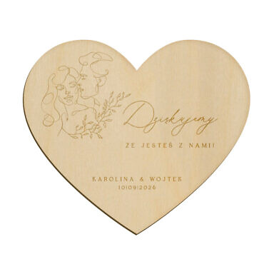 Magnes serce z grawerem wzór 36