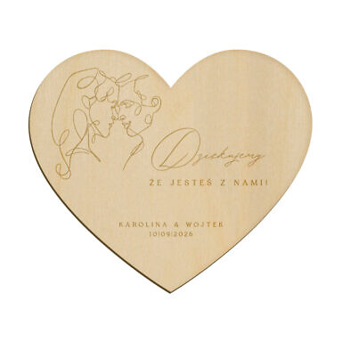 Magnes serce z grawerem wzór 38