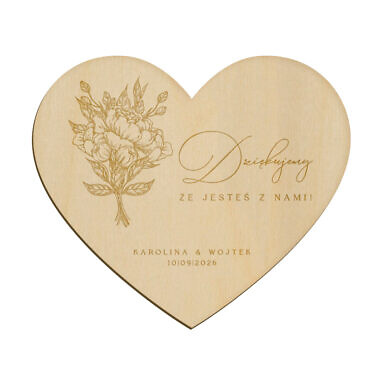 Magnes serce z grawerem wzór 39